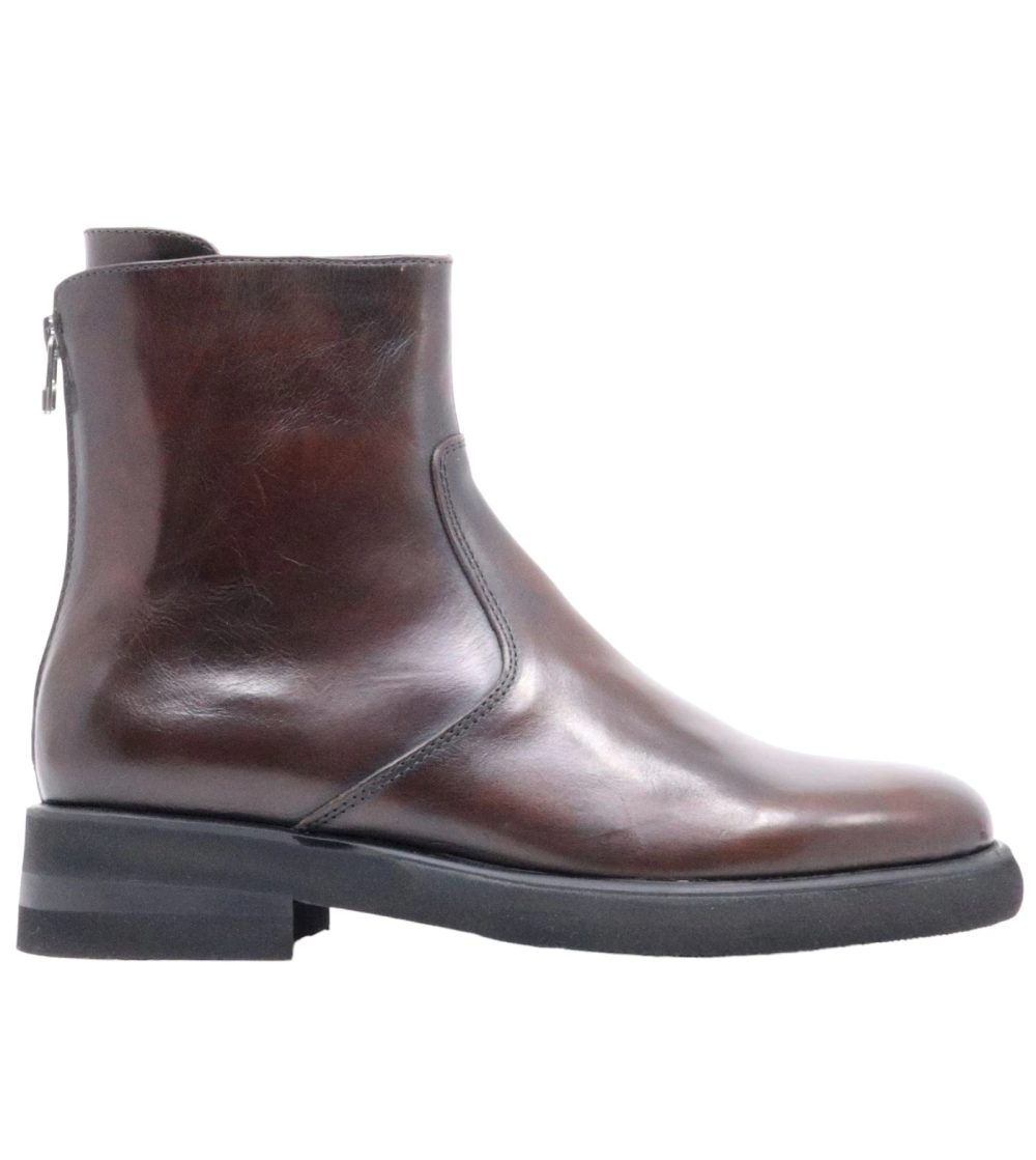 Triver Flight Tronchetto Liscio Cerniera Posteriore Testa di Moro