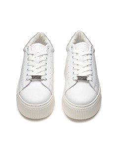 Cult perry 3162 sneakers platform lacci strass bianco
