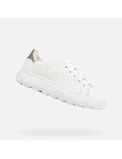 Geox Sneakers Spherica Fondo Medio Colletto Oro Bianco