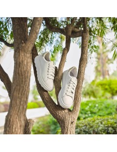 Geox Sneakers Spherica Fondo Medio Colletto Oro Bianco