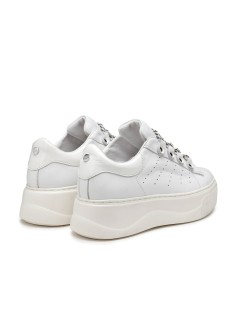 Cult perry 3620 sneakers platform catena strass bianco