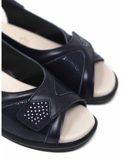 Susimoda Sandalo Comfort Velcro Elastic Memory Blu