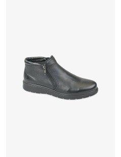 Valleverde Stivaletto Uomo Doppia Zip Liscio Nero