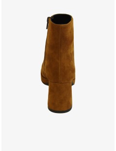 Noa Tronchetto Platform Tacco Squadrato Fasciato Camoscio Brandy