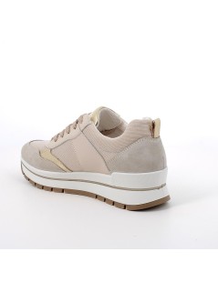 IGI &Co Sneakers Zeppa Lurex  Punta Retro Camoscio Accessorio Beige