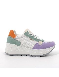 IGI &Co Sneakers Zeppa Dettagli Camoscio Multicolor