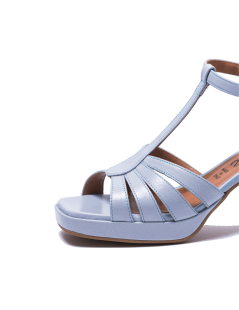 Le Gazzelle Sandalo Tacco Medio Plateau Fascette T Cielo