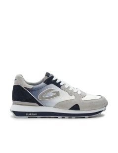 Guardiani Sneakers  Sfumata Logo G  Punta Retro Camoscio Blu Scuro