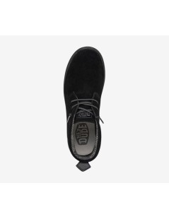 Hey Dude Polacchine Uomo Jo Suede Laccio Elastico Jet Nero