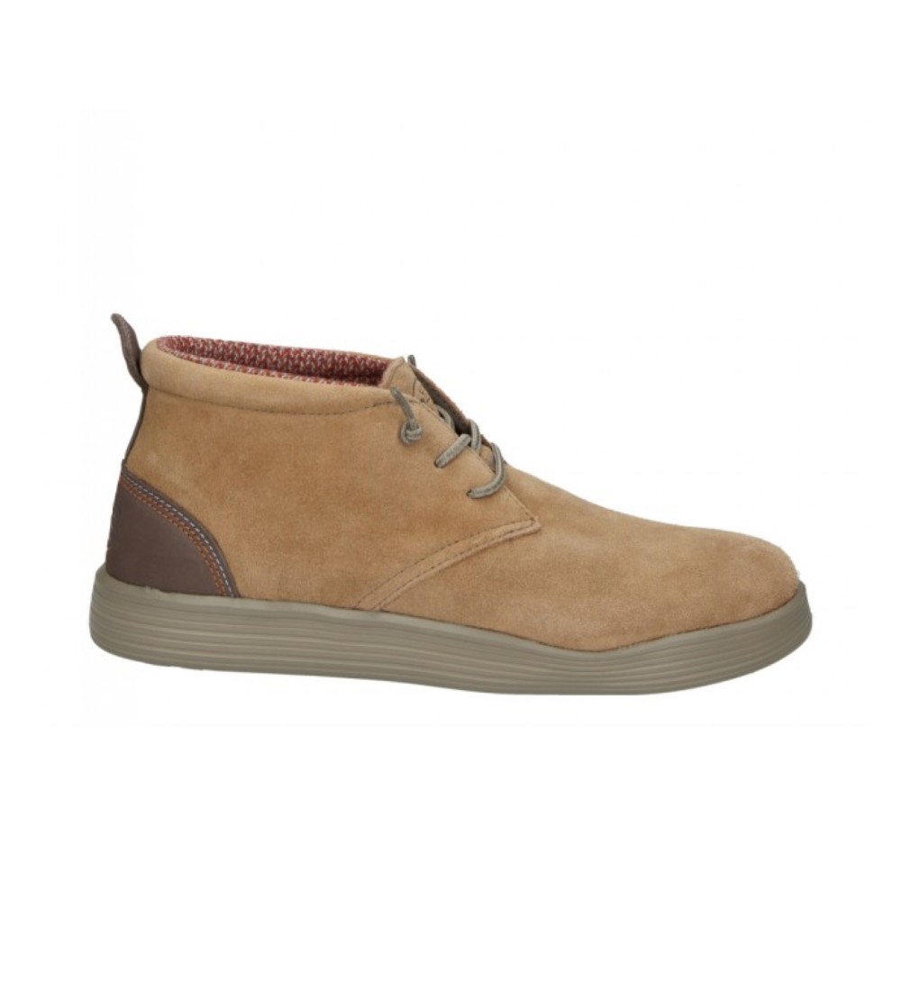 Hey Dude Polacchine Uomo Jo Suede Laccio Elastico Cognac