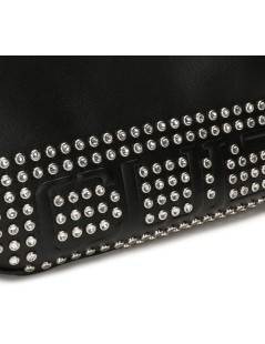 Cult Borsa a Tracolla Brillanti con Ciondolo Portamonete Nero