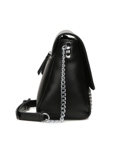 Cult Borsa a Tracolla Pelle e Catena con Brillanti Nero