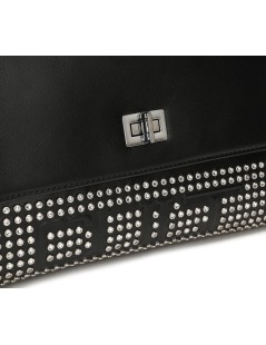Cult Borsa a Tracolla Pelle e Catena con Brillanti Nero