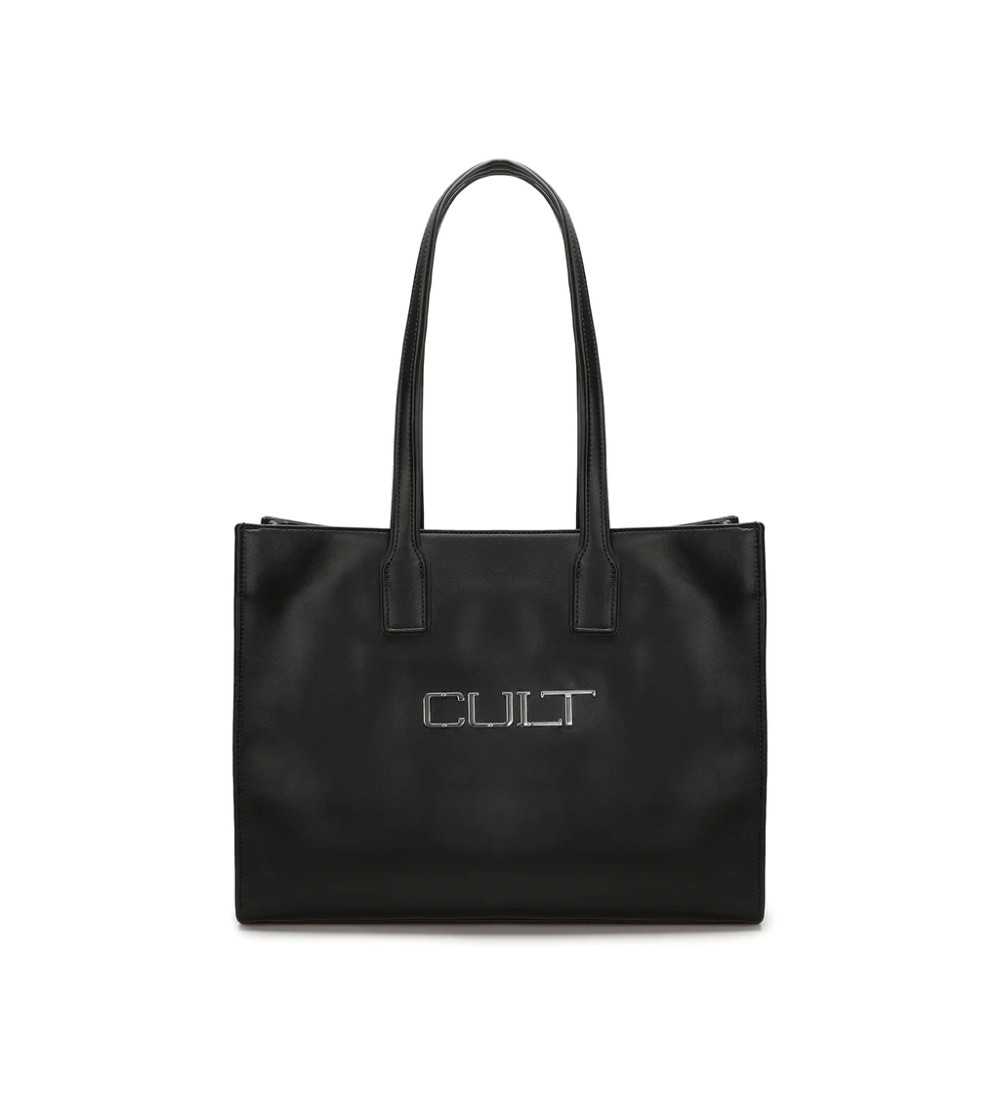 Cult Shopper Doppi Manici Logo Metallo Nero