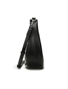 Cult Borsa a Spalla Chiusura Zip Logo Metallo Nero