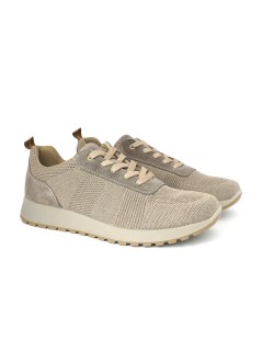Ara Shoes Sneakers Uomo Memory Tessuto Camoscio Beige