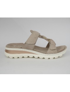 Ara Shoes Ciabatta Doppio T Velcro Plantare Camoscio Sabbia