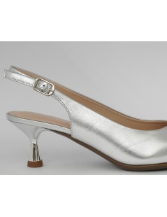 Angelo Giannini Slingback Tacco Medio Spillo Punta Argento