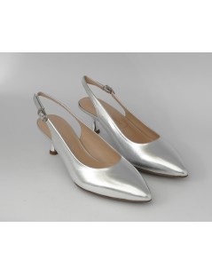 Angelo Giannini Slingback Tacco Medio Spillo Punta Argento