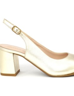 Angelo Giannini Sandalo Fasciato Tacco Medio Laminato Platino