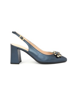 Angelo Giannini Slingback Tacco Medio Accessori Laminato Blu