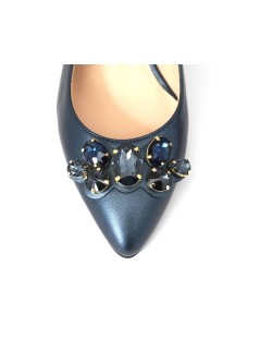 Angelo Giannini Slingback Tacco Medio Accessori Laminato Blu