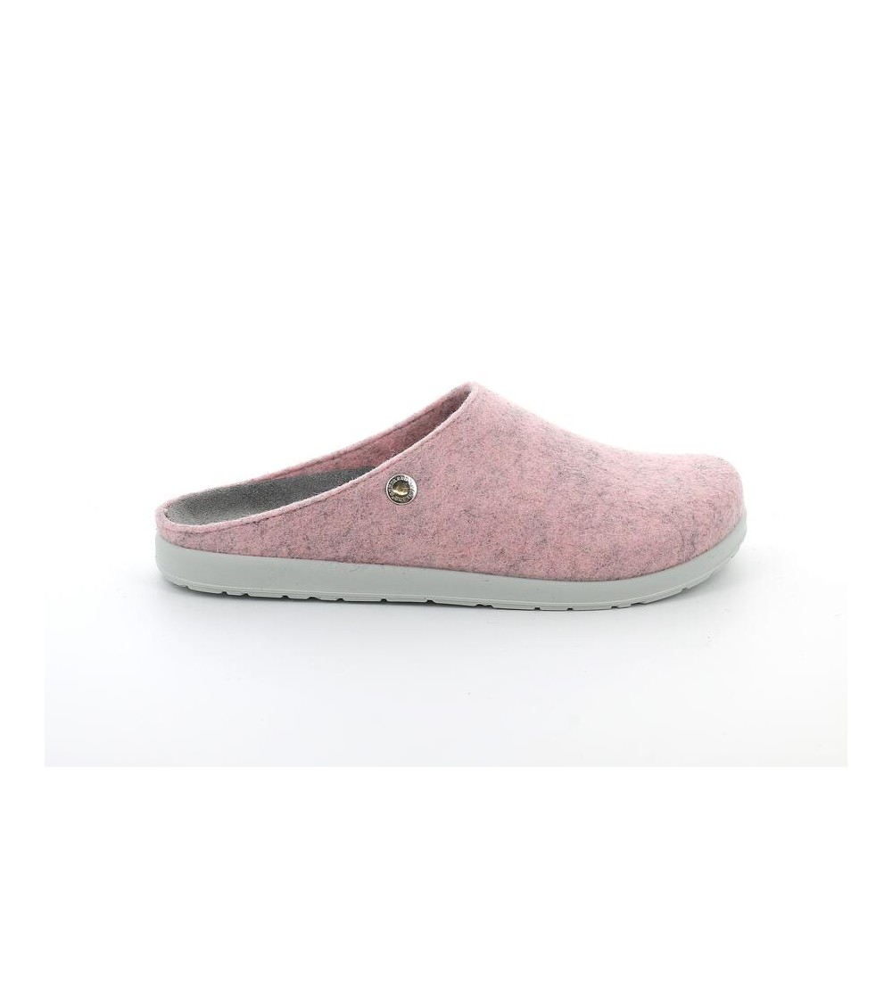 Grunland Ciabatta Donna Plantare Estraibile Feltro Cipria
