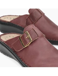 Grunland Ciabatta Donna Plantare Estraibile Pelle Vinaccia