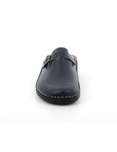 Grunland Ciabatta Donna Plantare Estraibile Fibbietta Pelle Blu