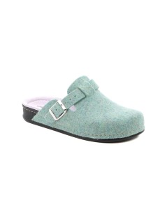 Grunland Ciabatta Donna Birk Boston Feltro Erba Nuvola