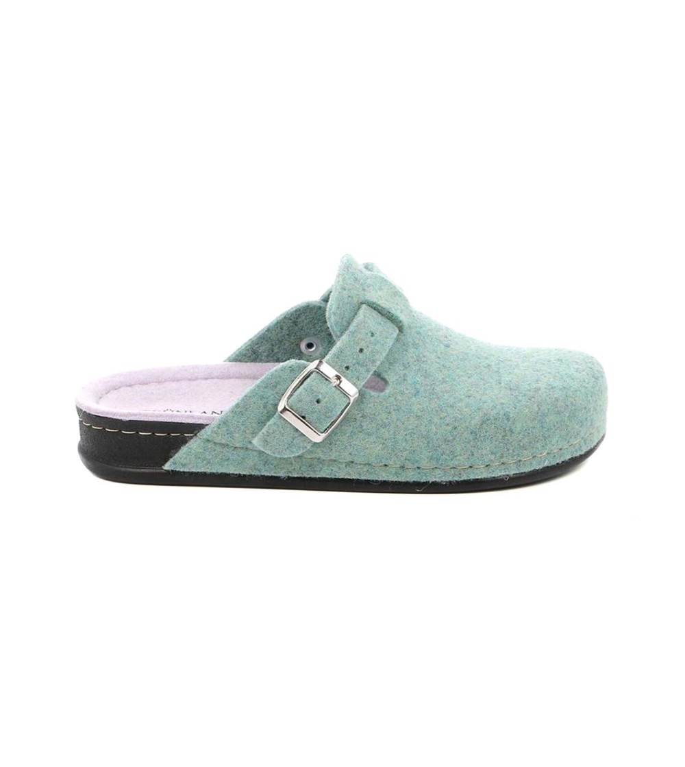 Grunland Ciabatta Donna Birk Boston Feltro Erba Nuvola