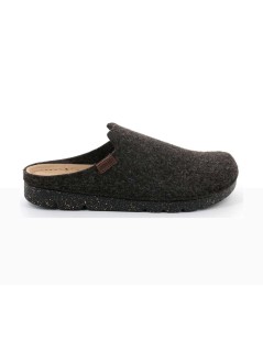 Grunland Ciabatta Vegan Sabot Liscio Feltro Testa di Moro