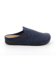 Grunland Ciabatta Vegan Sabot Liscio Feltro Blu