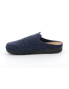 Grunland Ciabatta Vegan Sabot Liscio Feltro Blu