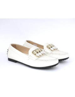 Triver Flight Mocassino Donna Car Shoe Accessorio Pelle Ghiaccio