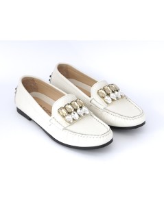 Triver Flight Mocassino Donna Car Shoe Accessorio Pelle Ghiaccio