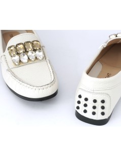 Triver Flight Mocassino Donna Car Shoe Accessorio Pelle Ghiaccio