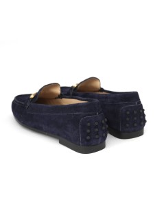 Triver Flight Mocassino Donna Car Shoe Morsetto Camoscio Blu