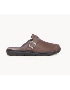 Grunland Ciabatta Uomo Sabot Tutto Pelle Camoscio Grigio