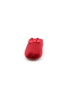 Grunland Ciabattina Cerimonia Fiocco Morbido Velluto Rosso