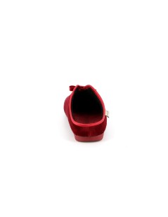 Grunland Ciabattina Cerimonia Fiocco Morbido Velluto Rosso