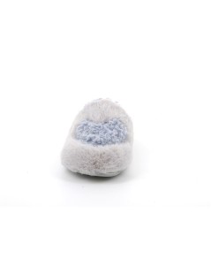 Grunland Ciabattina Peluche Cuore Grigio Avio