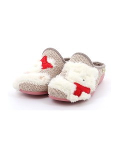 Grunland Ciabatta Lana Peluche Orsetto Beige Multi