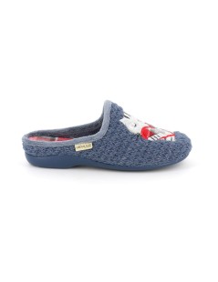 Grunland Ciabattina Gattini Abbracciati Lana Jeans