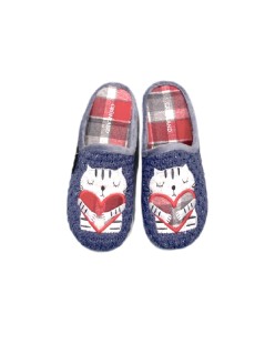 Grunland Ciabattina Gattini Abbracciati Lana Jeans