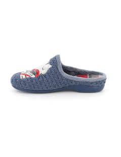 Grunland Ciabattina Gattini Abbracciati Lana Jeans