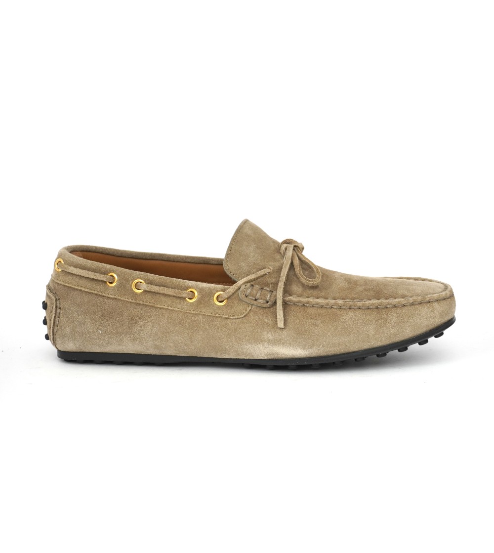 Rossano Bisconti Mocassino Uomo Car Shoe Camoscio Antilope