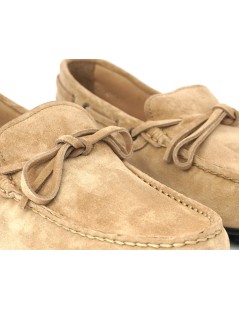 Rossano Bisconti Mocassino Vela Laccio Car Shoe Tabacco