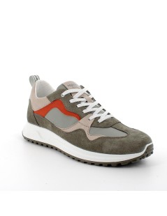 IGI &Co Sneakers Fondo Chiaro Dettagli Camoscio Pelle Militare
