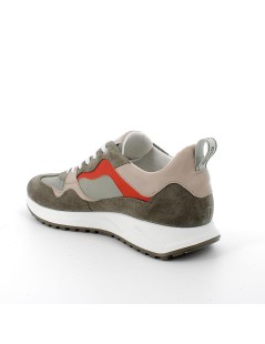 IGI &Co Sneakers Fondo Chiaro Dettagli Camoscio Pelle Militare
